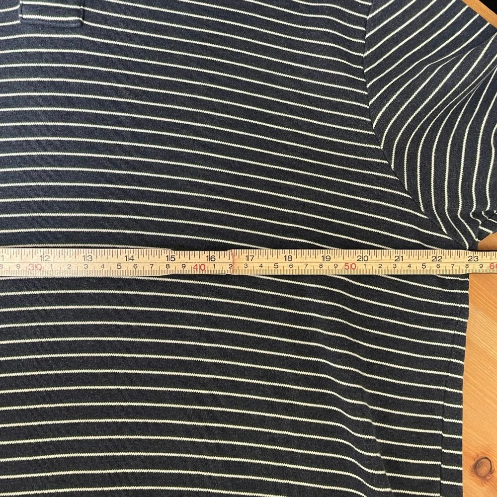Polo Ralph Lauren Mens XL Custom Fit Striped Preppy Polo Shirt Blue Green Cotton